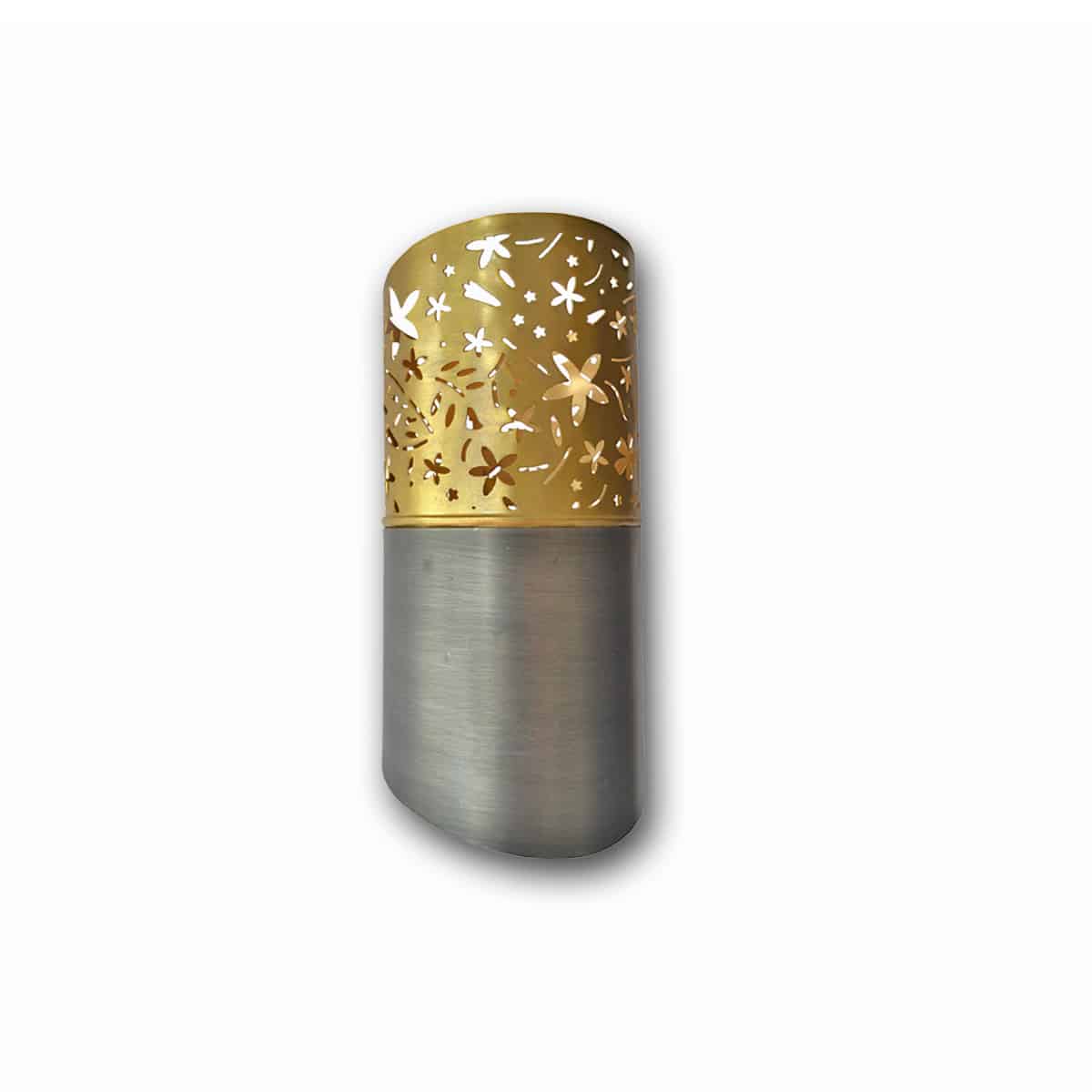 Cylinder Shape Wall T-lite holder Gold