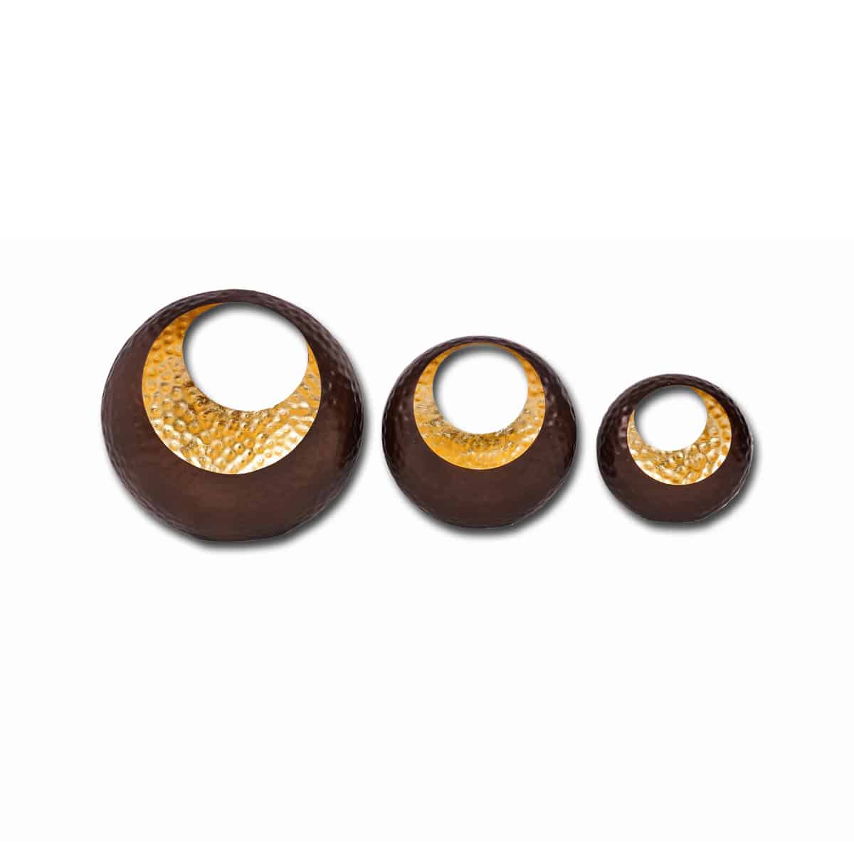 Tyre Shape Table Candle Holder Gold