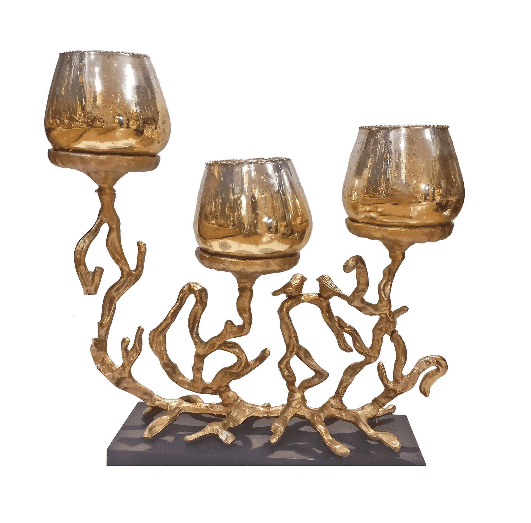Bird and Tree Stem Candle Holder