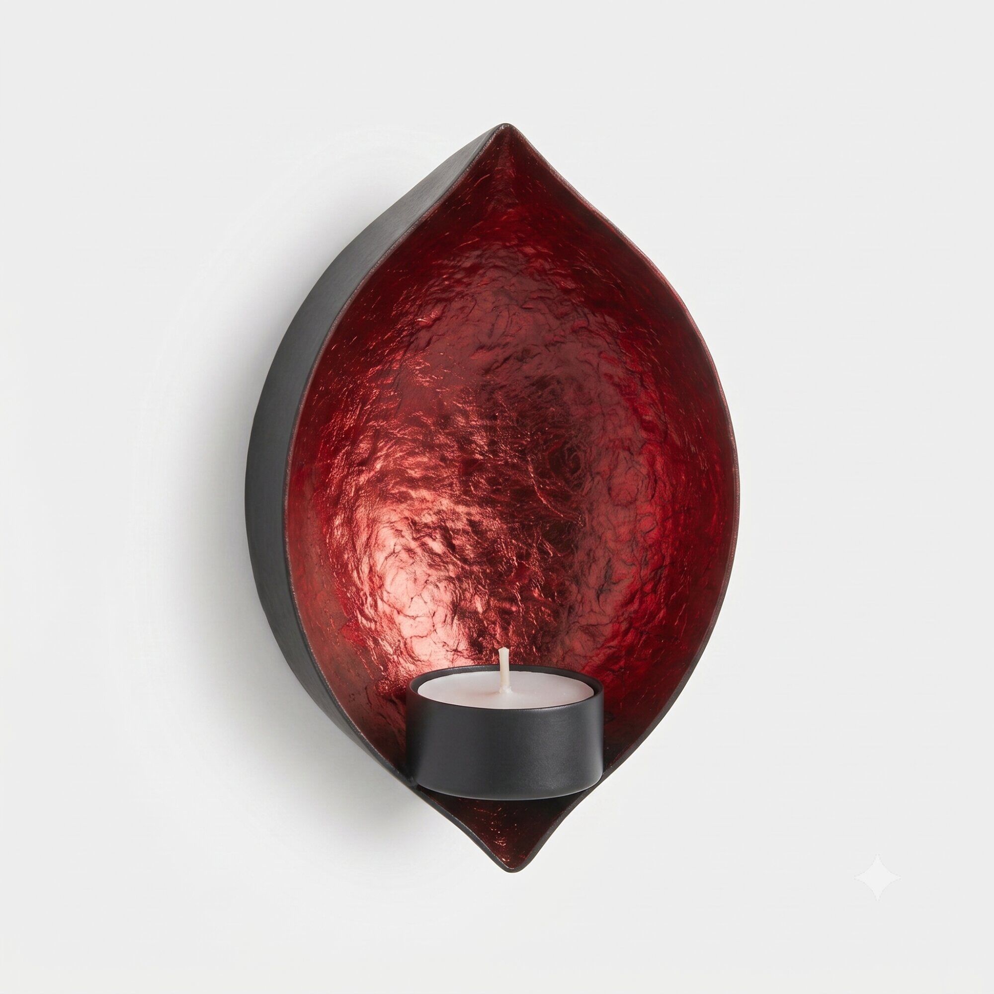 35 Red Drop Shape Wall Candle Holder Set of 2 for Home Decor