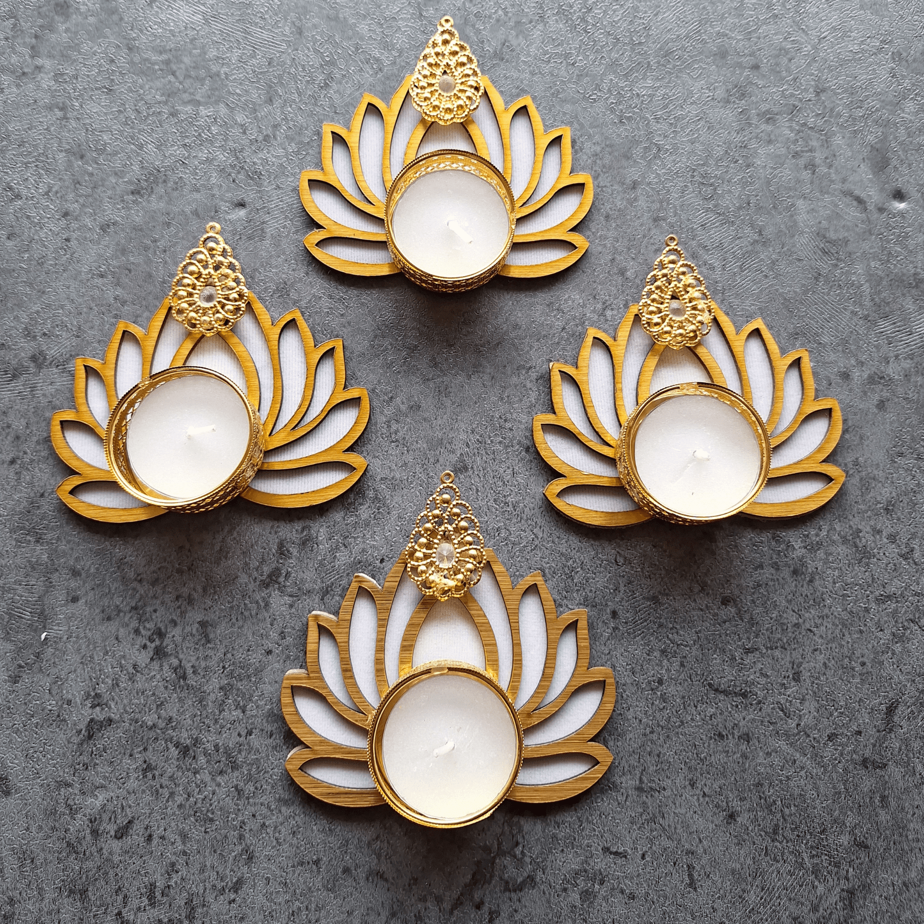 Cake Stand with Marble Top for Elegant Dessert Display (Gold) | Kreative Arts