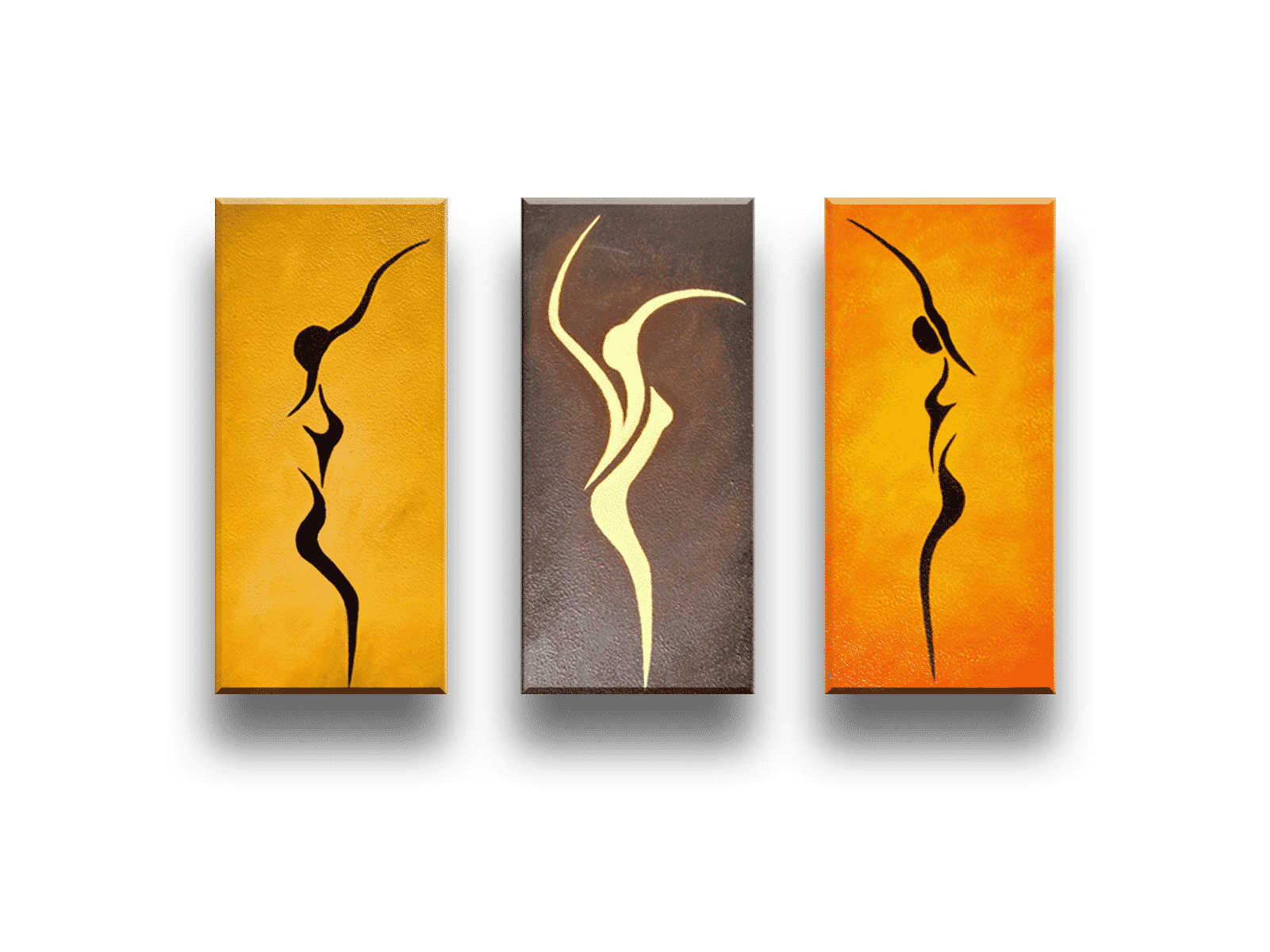 Modern Abstract Painting Set of 3pcs 12″x24″