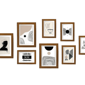 8 Frame Gallery Wall Set In Gold