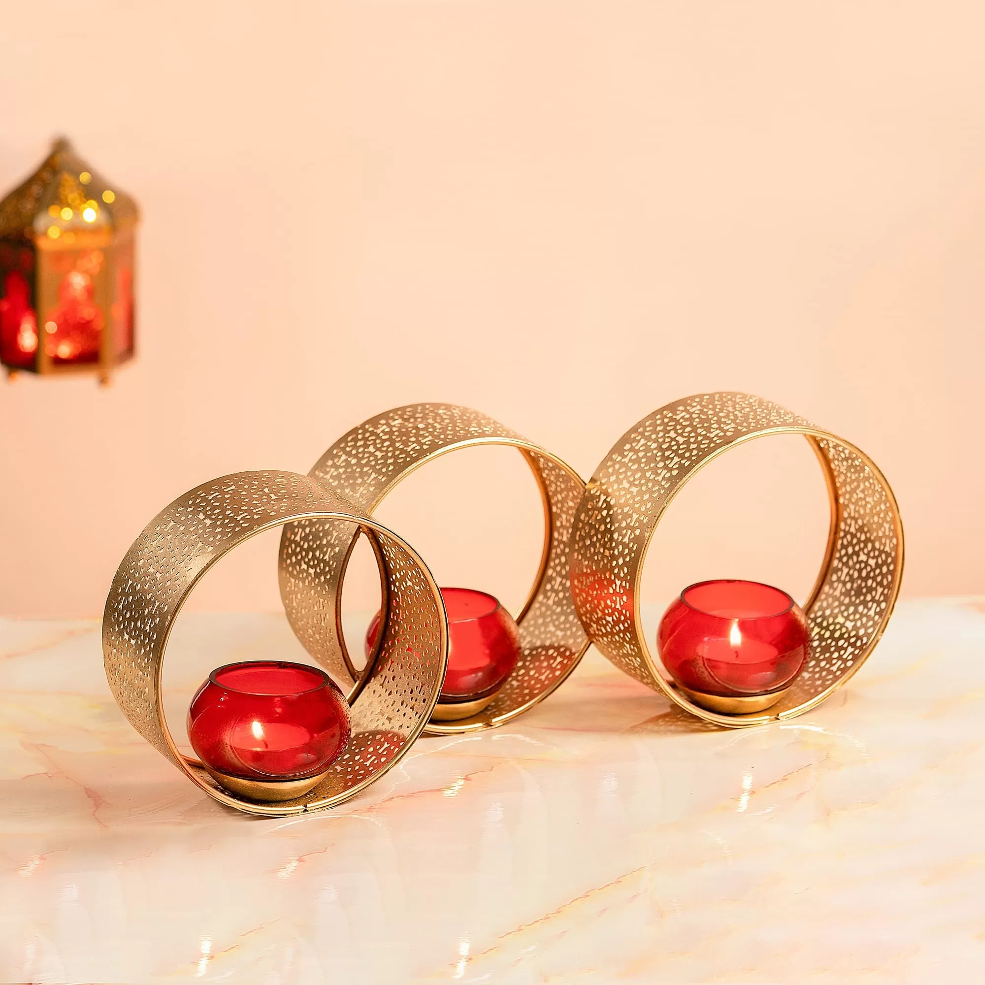 Triple Tyre Candle Holder For Table
