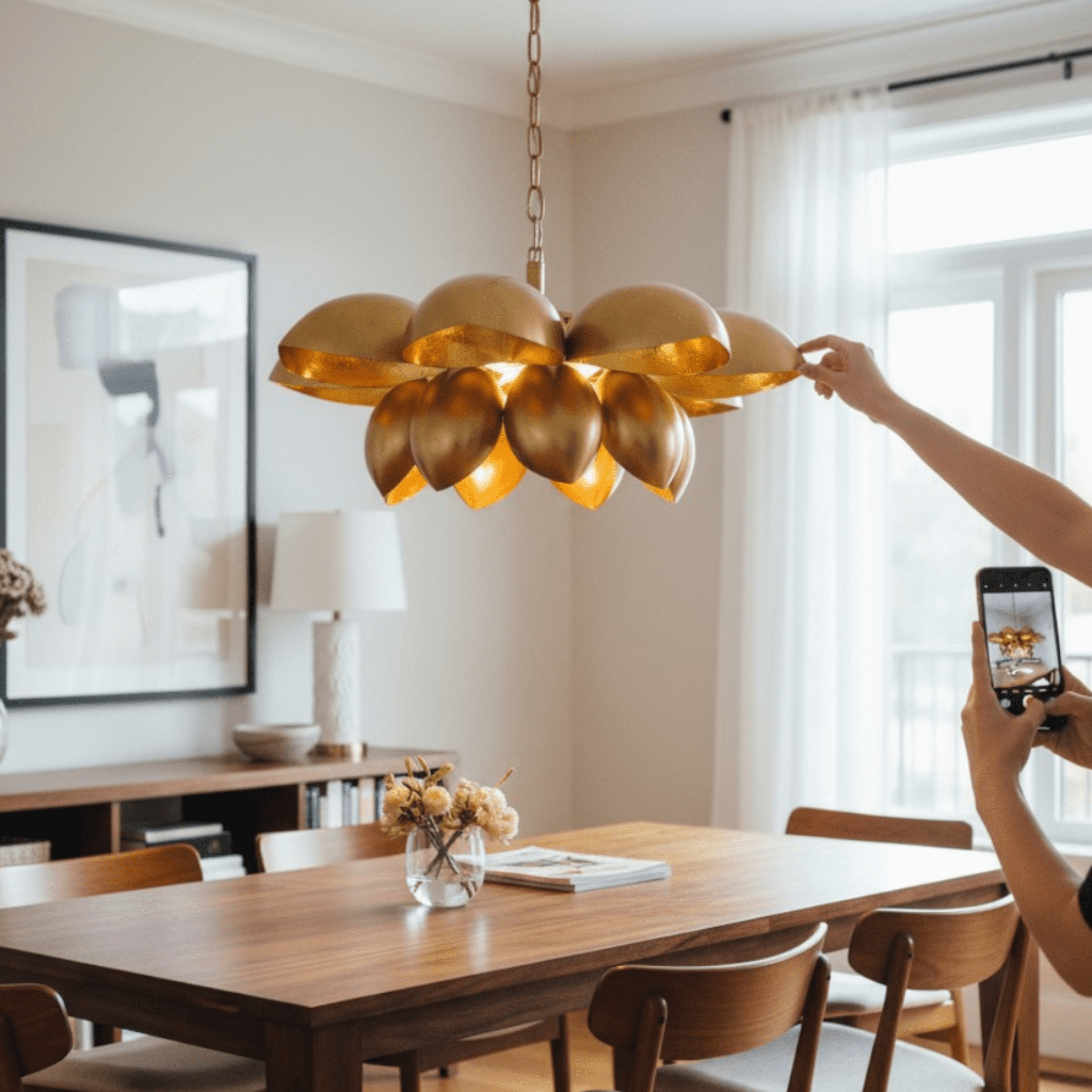 hanging lamp, hanging light, lamp. lotus lamp,